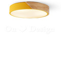 北歐 設計師的燈款 多彩 居家 超薄 圓極三色變光 LED 吸頂燈 50CM 主燈 -黃色