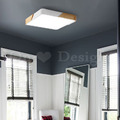 北歐 設計師的燈款 多彩 超薄 凡木方型 三色變光 LED 吸頂燈 40CM(附遙控) -白色_2