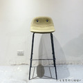 特價-北歐 小清新 普普風格 咖啡廳 艾力克 靠背 吧檯椅-綠布_4