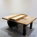 復古 美式 VINTAGE 工業風格家具 仿舊LOFT 印度手工製作 超大車輪 板車茶几_6
