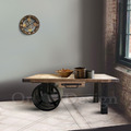 復古 美式 VINTAGE 工業風格家具 仿舊LOFT 印度手工製作 超大車輪 板車茶几_1