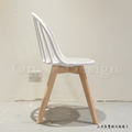 北歐 輕工業風格 家具 扶手 餐廳椅 咖啡廳椅 實木 圓背溫莎 餐椅 白-灰墊_6