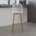 特價-北歐 輕工業風格 家具 扶手 餐廳椅 咖啡廳椅 圓背溫莎 吧檯椅 高 白-灰墊_1