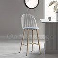 特價-北歐 輕工業風格 家具 扶手 餐廳椅 咖啡廳椅 圓背溫莎 吧檯椅 中島 白-灰墊_1