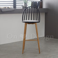 特價-北歐 輕工業風格 家具 扶手 餐廳椅 咖啡廳椅 圓背溫莎 吧檯椅 高 黑-灰墊_1