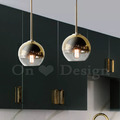 丹麥設計 北歐 極簡 設計師的燈款 鍍金 漸變玻璃 琥珀 泡泡 吊燈_2