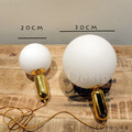 丹麥設計 北歐 極簡 設計師的燈款 金屬 鍍金 鐵 奶白玻璃 大頭泡泡 吊燈-25CM_4