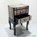 復古 美式 VINTAGE 工業風格家具 仿舊LOFT 飛行 鋁皮 仿古 行李箱 收納櫃 邊櫃 床頭櫃_5