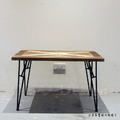 Vintage LOFT 法式 工業風 復古 簡約 實木 客廳 咖啡桌 拼圖 茶几 邊几 -長_2