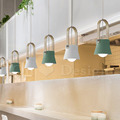 丹麥設計 北歐 極簡 輕工業風 木 鋁製 餐廳燈 走道燈 多彩 梅莉 吊燈 B款-綠色_1