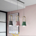 丹麥設計 北歐 極簡 輕工業風 木 鋁製 餐廳燈 走道燈 多彩 梅莉 吊燈 B款-粉色_3