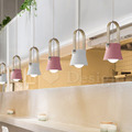 丹麥設計 北歐 極簡 輕工業風 木 鋁製 餐廳燈 走道燈 多彩 梅莉 吊燈 B款-粉色_2