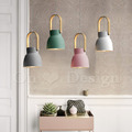 丹麥設計 北歐 極簡 輕工業風 木 鋁製 餐廳燈 走道燈 多彩 梅莉 吊燈 C款- 粉色_3