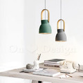 丹麥設計 北歐 極簡 輕工業風 木 鋁製 餐廳燈 走道燈 多彩 梅莉 吊燈 C款- 灰色_2