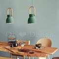 丹麥設計 北歐 極簡 輕工業風 木 鋁製 餐廳燈 走道燈 多彩 梅莉 吊燈 C款- 綠色_2