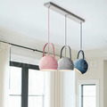 丹麥設計 北歐 極簡 輕工業風 鋁製 餐廳燈 走道燈 多彩 可調整角度 莫比 吊燈 - 粉色_3