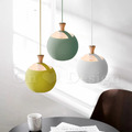 丹麥設計 北歐 極簡 輕工業風 鐵 實木 餐廳燈 走道燈 多彩 小燈籠 吊燈 - 黃色_3