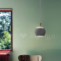 丹麥設計 北歐 極簡 輕工業風 鐵 實木 餐廳燈 走道燈 多彩 小燈籠 吊燈 - 灰色_1