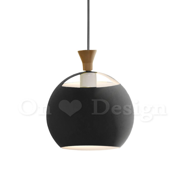 丹麥設計  北歐 極簡 輕工業風  鐵 實木 餐廳燈 走道燈 多彩 小燈籠 吊燈 - 黑色