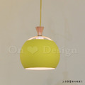 丹麥設計 北歐 極簡 輕工業風 鐵 實木 餐廳燈 走道燈 多彩 小燈籠 吊燈 - 黃色_6