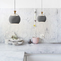 丹麥設計 北歐 極簡 輕工業風 鐵 實木 餐廳燈 走道燈 多彩 小燈籠 吊燈 - 灰色_2