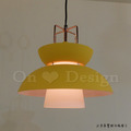 丹麥設計 北歐 極簡 輕工業風 鐵 實木 餐廳燈 走道燈 玻璃 多彩 音樂會 吊燈 -黃色_8