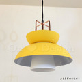 丹麥設計 北歐 極簡 輕工業風 鐵 實木 餐廳燈 走道燈 玻璃 多彩 音樂會 吊燈 -黃色_7