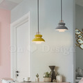 丹麥設計 北歐 極簡 輕工業風 鐵 實木 餐廳燈 走道燈 玻璃 多彩 音樂會 吊燈 -黃色_3