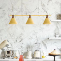丹麥設計 北歐 極簡 輕工業風 鐵 實木 餐廳燈 走道燈 直排 鉛筆 吊燈-黃色_1