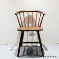 北歐極簡 設計款 小清新風格 無扶手餐椅 餐廳椅 104 圓背溫莎椅 實木 胡桃色_4