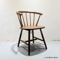 北歐極簡 設計款 小清新風格 無扶手餐椅 餐廳椅 104 圓背溫莎椅 實木 胡桃色_5