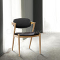 特價-北歐極簡 設計款 餐廳椅 反拍餐椅 皮革專區 鐵 原木色/黑咖皮 (複刻版)_1