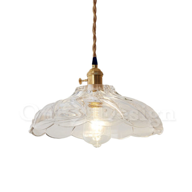 RH 系列Loft 倉庫風 復古酒吧 工業 手工 吹製玻璃 RH 玻璃  雕花荷葉吊燈