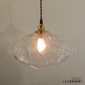 RH 系列Loft 倉庫風 復古酒吧 工業 手工 吹製玻璃 RH 玻璃 雕花荷葉吊燈_8