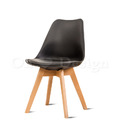 北歐風格 經典款式 DSW 腳架式 餐廳 餐椅 DSW 腳架式 實木腳椅-黑