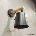 北歐 極簡 輕工業風 皮革 餐廳燈 走道燈 實木 皮皮魯 壁燈 - 黑色_6