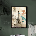 VINTAGE 工業風格 LOFT 北歐風 掛飾 掛畫 環遊世界系列 法國 艾菲爾鐵塔_1
