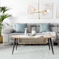 北歐 極簡 客廳 日式風格家具 鐵件 衝浪板 和風 茶几 原木色- 120CM_1