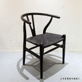 經典 餐廳 歐芬蘭極簡風 實木Y Chair餐椅 100% 黑木/黑藤 (復刻板)_5