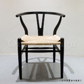 經典 餐廳 歐芬蘭極簡風 實木Y Chair餐椅 100% 黑木/原藤 (復刻板)_2