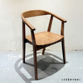 LOFT 法式 復古 工業風 酒吧 咖啡廳 餐廳 餐椅 朗尼 扶手 實木 圈椅 餐椅 胡桃色木座板_6