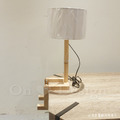 北歐風格 小清新 簡約 台燈 書房燈 笛卡兒 實木 桌燈_2