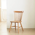 特價-北歐極簡 設計款 小清新風格 無扶手餐椅 餐廳椅 stick chair 溫莎 線條椅 原木色_2