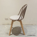 北歐 輕工業風格 家具 扶手 餐廳椅 咖啡廳椅 實木 圓背溫莎 餐椅 咖-灰墊_5