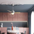 夏天好涼快 北歐 極簡 風格 吊扇燈 三葉草風扇LED 吸頂燈 吊燈-灰色_2