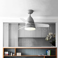 夏天好涼快 北歐 極簡 風格 吊扇燈 舒芙蕾 36吋 風扇LED 吸頂燈 吊燈-灰色_3