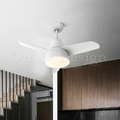 夏天好涼快 北歐 極簡 風格 吊扇燈 舒芙蕾 36吋 風扇LED 吸頂燈 吊燈-白色_3