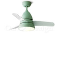 夏天好涼快 北歐 極簡 風格 吊扇燈 舒芙蕾 36吋 風扇LED 吸頂燈 吊燈-綠色