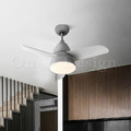 夏天好涼快 北歐 極簡 風格 吊扇燈 舒芙蕾 36吋 風扇LED 吸頂燈 吊燈-灰色_2