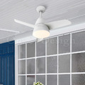 夏天好涼快 北歐 極簡 風格 吊扇燈 舒芙蕾 36吋 風扇LED 吸頂燈 吊燈-白色_1